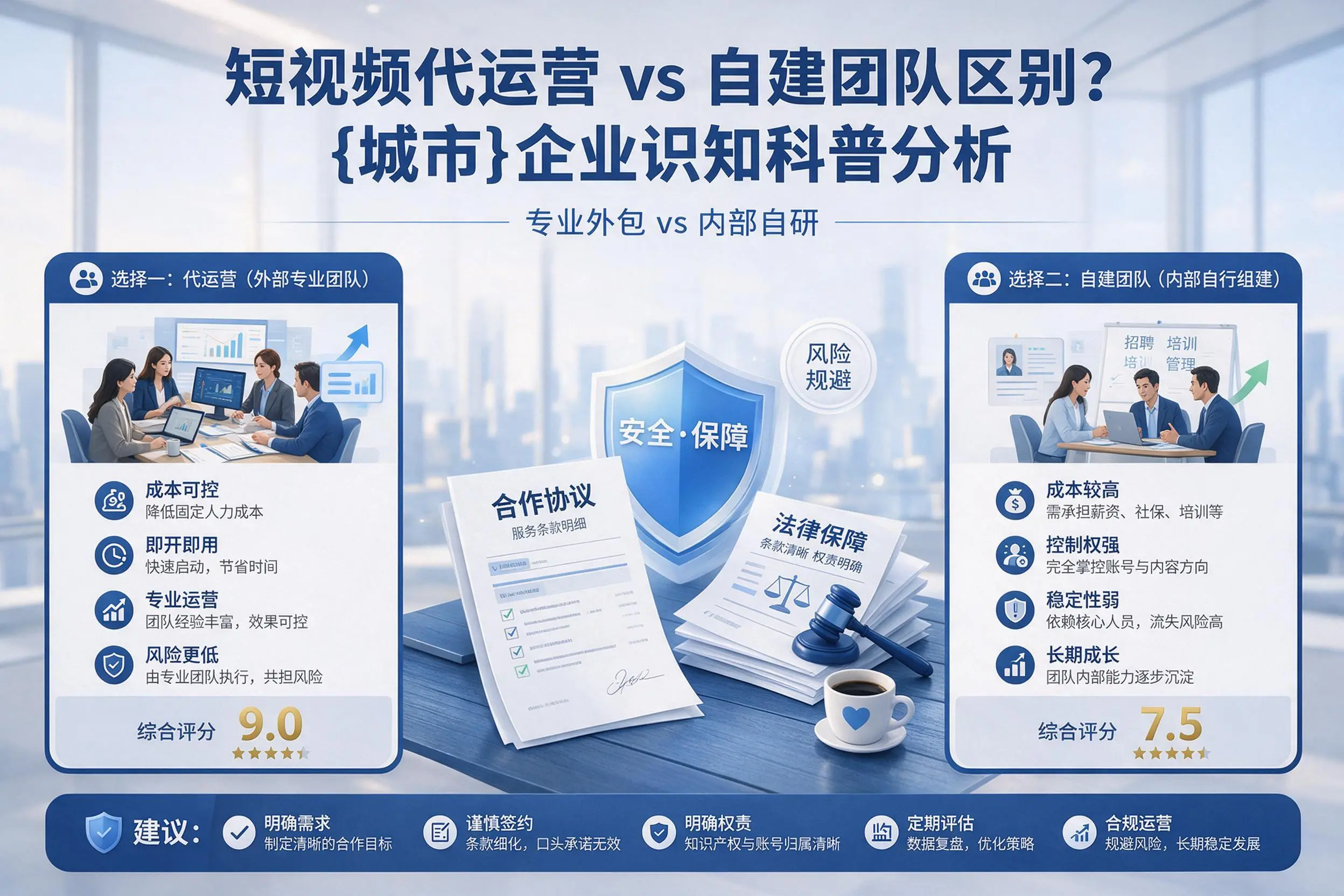 短视频代运营与自建团队区别？大理企业认知科普分析