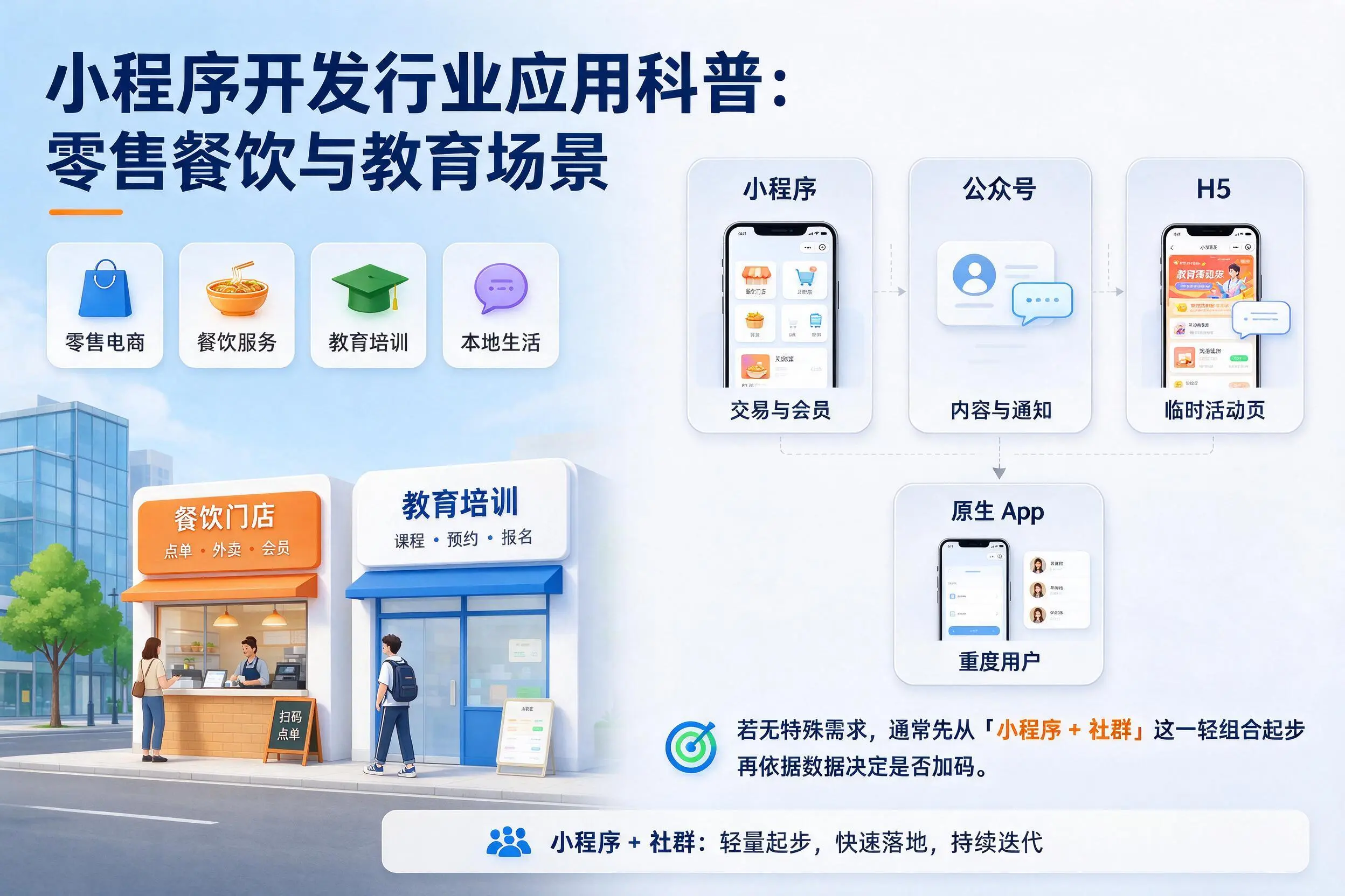 大理小程序开发行业应用科普：零售餐饮与教育场景