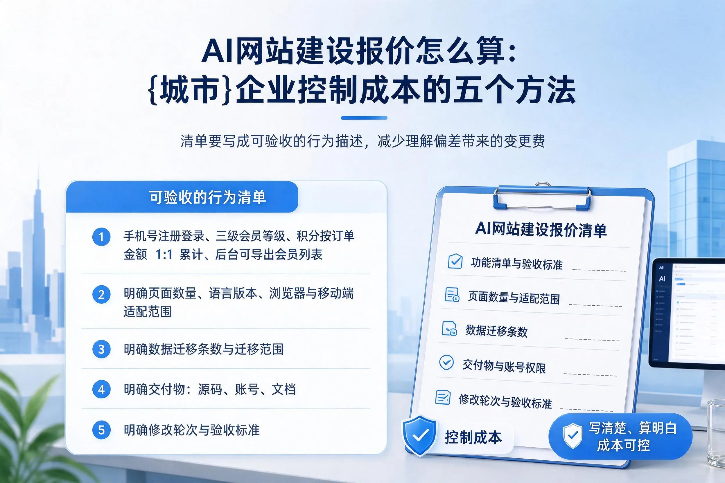 AI网站建设报价怎么算：大理企业控制成本的五个方法